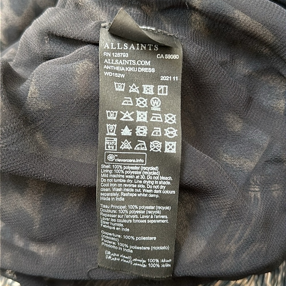 AllSaints Antheia Kiki Dress Size 0 - Picture 8 of 8